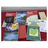 Large amount of travel maps