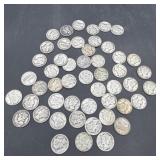 50 silver Mercury dimes