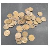 Large amount of wheat pennies