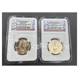 Presidential one dollar uncirculated coin coins