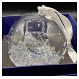 Swarovski glass swan ornament