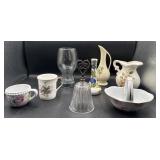 Tea cups/glass bell/miscellaneous