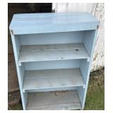 Vintage wooden blue shelf 25 inches wide 39