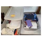Large amount of sewing material/plastic totes