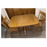 Small oak kitchen table and chair set