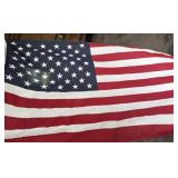 American flag on pole