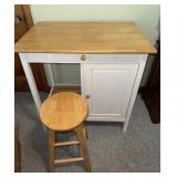 Small cabinet with stool