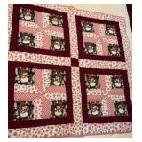 Small handmade snowman quilt