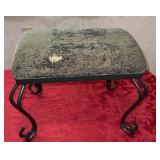 Padded iron stool needs refinished