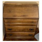 Writing wooden table with drawers