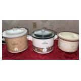 3 small crock pots