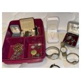 Vintage costume jewelry watches, brooches