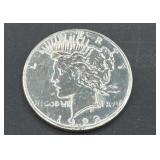 1922 silver peace dollar