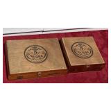 Vintage cigar boxes wooden