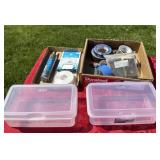 Painters, tape, plastic tubs, liquid nail