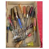 Large amount of screwdrivers