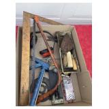 Square caulking, gun, miscellaneous tools