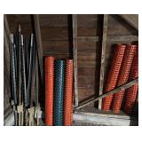 Large amount snow fencing, with steel post