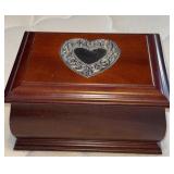 Small wooden jewelry box