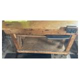 Wooden workbench 28inches wide 63ï¿½ long