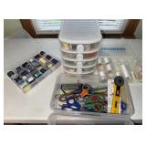 Large amount of sewing supplies/scissors