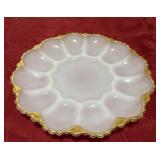 Vintage fire King egg dish