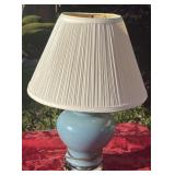 Blue lamp inside shade does have damage