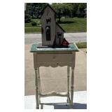 Decorative birdhouse/wooden stand