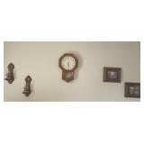 Wooden regulator clock sterling Noble candle