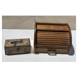 Wooden bread, box and tissue cover box