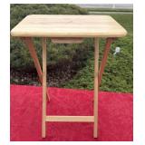 Wooden fold up TV tray