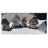 5 decorative bird houses