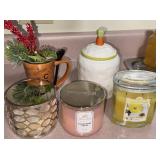 Candles and coffee mug