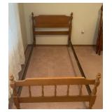 MCM maple twin size bed frame