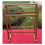 Wooden blanket rack
