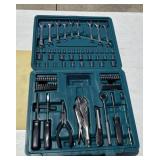 Toolbox with wrenches, pliers sockets