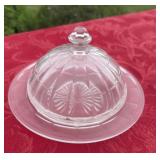 Antique anchor, hocking butter dish with lid