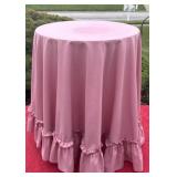 Small wooden round table