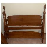Full-size wooden bed frame pineapple design