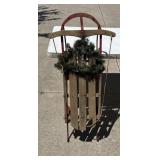 Vintage wooden sled