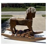 Huge, wooden rocking horse