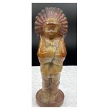 Slag glass Indian figurine 6ï¿½ tall