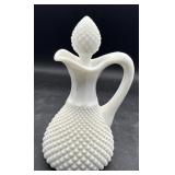 Westmorland English Diamond Milk glass cruet