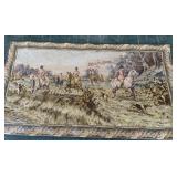 vintage Goblys French Jacquard Hunt scene