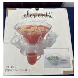 Punch and salad bowl set in box