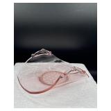 Pink depression dish 7 inch wide