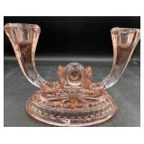 Rare Hancock Glass Twin candlestick holder 1930's