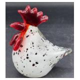 Art glass rooster 4.5 inch tall