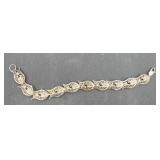 Marked  .925 sterling fish bracelet