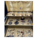 Vintage costume jewelry/box